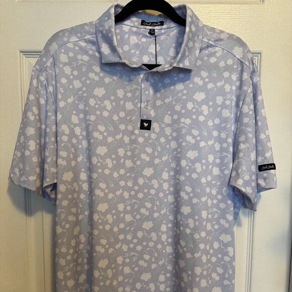 NWT Bad Birdie Men's flower pattern golf polo. - Picture 1 of 5